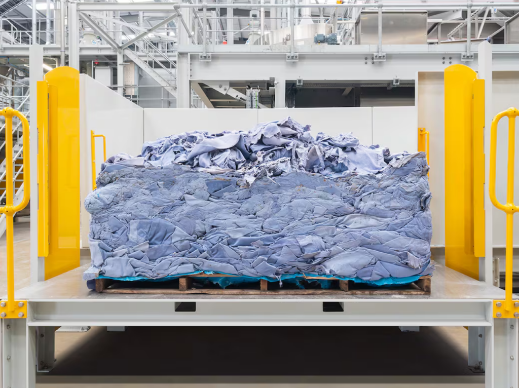 Leather scraps at Gen Phoenix’s facility.